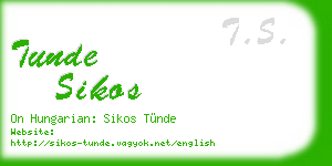 tunde sikos business card